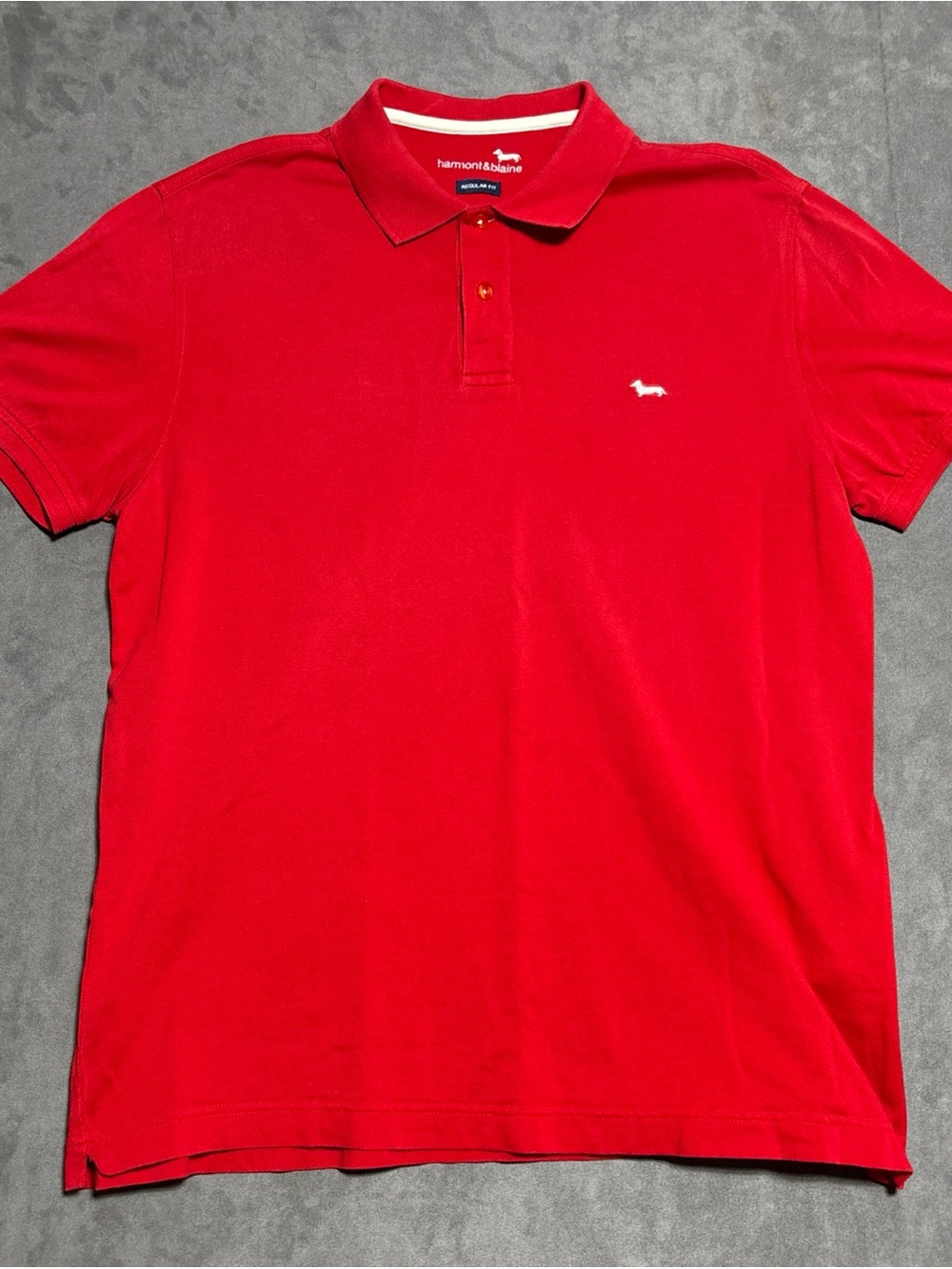 Harmony & Blaine Polo Shirt Mens XL Red Tipped Collar Golf Mesh Cotton